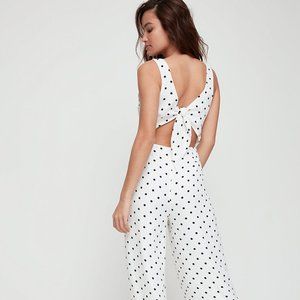 BNWT AritziaWilfred Polka Dot Jumpsuit w/ tie back